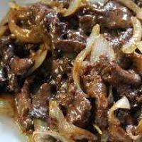 imagem Isca de carne acebolado