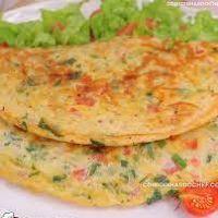 imagem Omelete mussarela, tomate e cebola